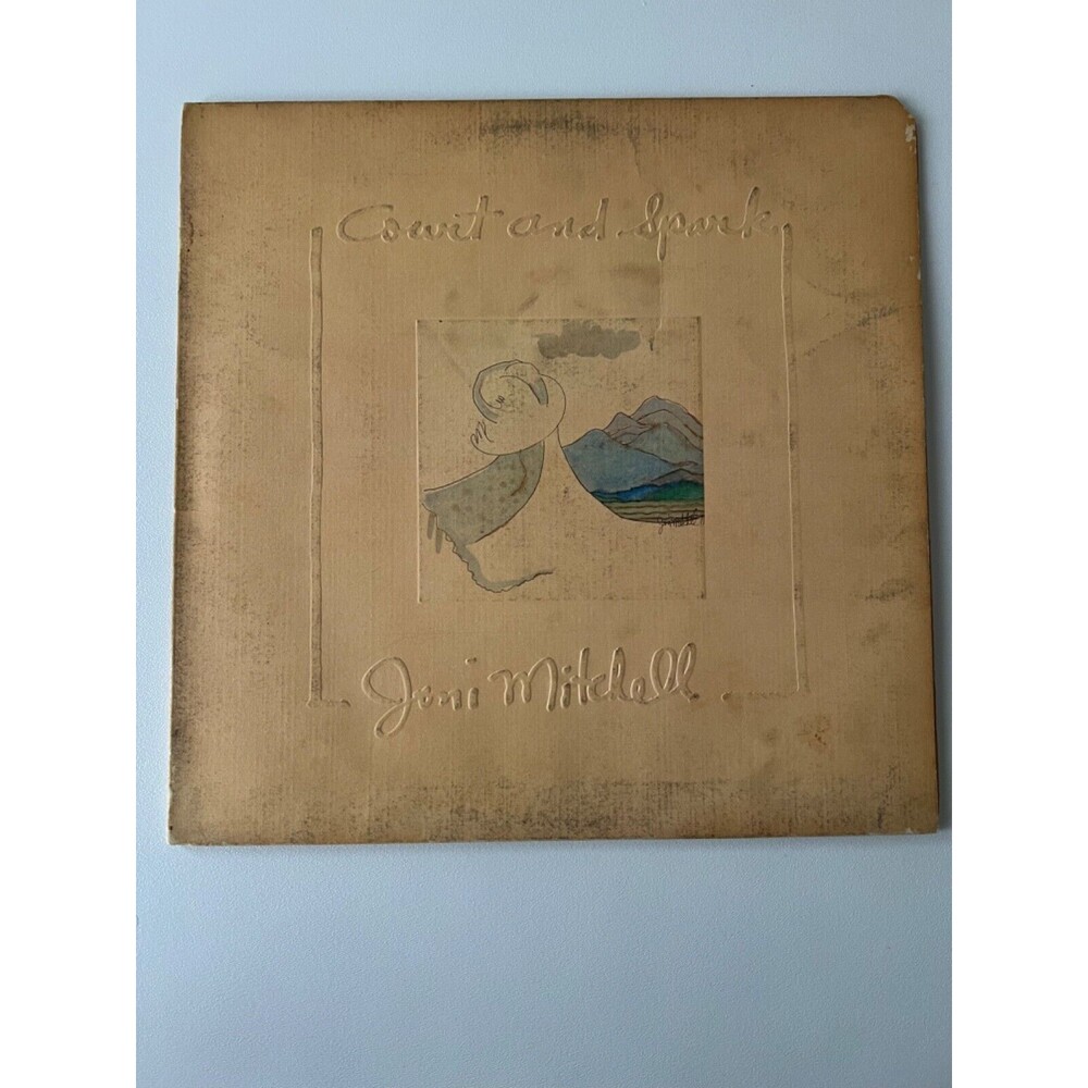 Joni Mitchell Court and Spark LP 1973 Asylum 7E-1001 Gatefold Embossed VG+